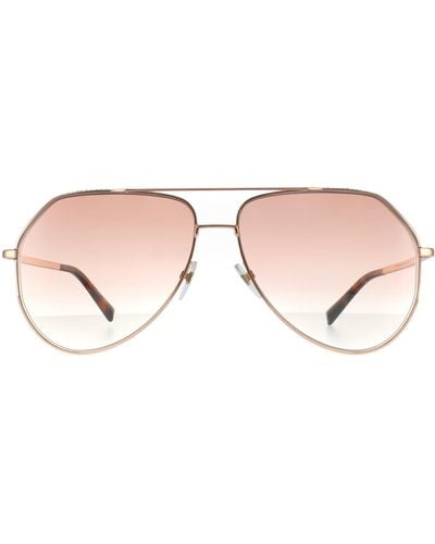 Givenchy Aviator Gold Copper Pink Flash Silver Shaded Gv7185/g/s Sunglasses - Brown