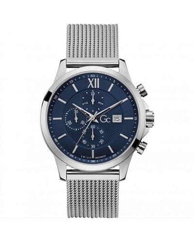 Gc Stainless Steel Luxury Analogue Quartz Watch - Y27005g7mf - Blue