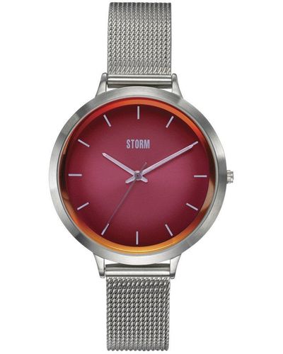 Storm Mini Styro Lazer Red Stainless Steel Fashion Analogue Watch - 47516/r