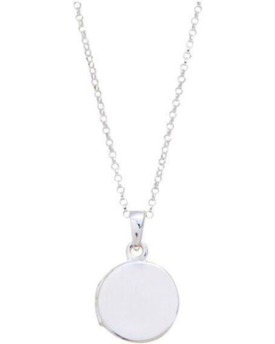 Simply Silver Sterling Silver Round Locket - Metallic