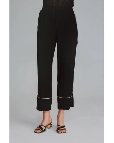 GUSTO High Waist Trousers With Details - Black