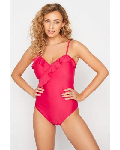Long Tall Sally Tall Ruffle Front Swimsuit - Pink