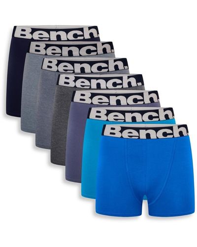 Bench 7 Pack 'keating' Cotton Rich Boxers - Blue