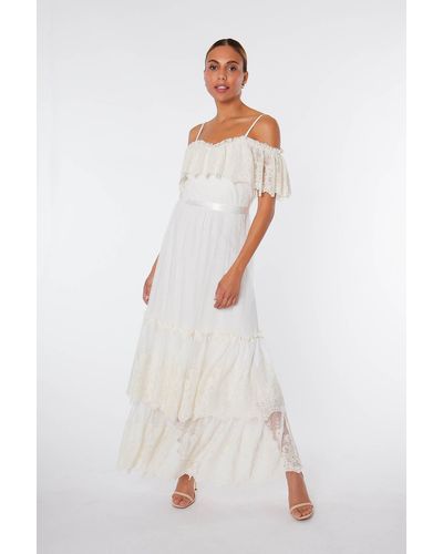 Amelia Rose Lace Maxi Dress - White