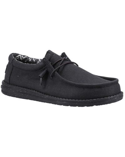 HeyDude 'wally Canvas' Classic Slip On Shoes - Black