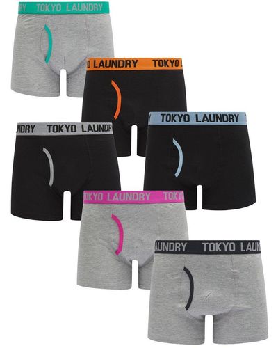 Tokyo Laundry 6-pack Cotton Boxers - Grey