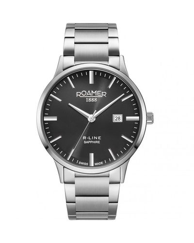 Roamer R-line Classic Stainless Steel Luxury Quartz Watch - 718833 41 55 70 - Black