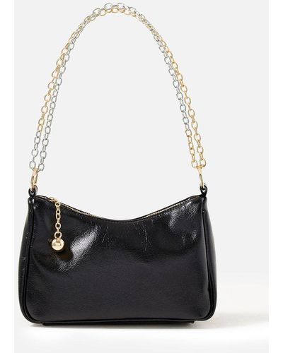 Accessorize Mixed Chain Slouchy Shoulder Bag - White