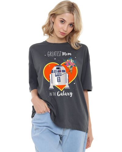 Star Wars Greatest Mum In The Galaxy Oversize T-shirt - Grey