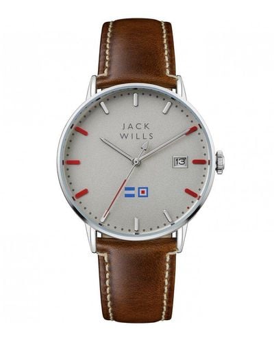 Jack Wills Batson Fashion Analogue Quartz Watch - Jw002brss - Metallic