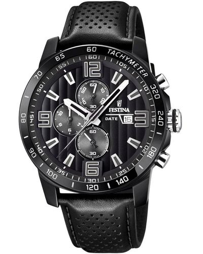 Festina The Originals Black Ion-plated Steel Classic Quartz Watch - F20339/6