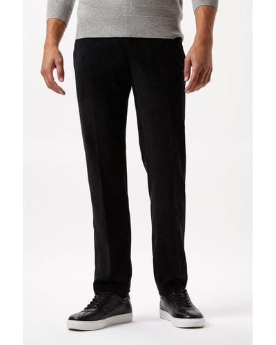 Burton Slim Fit Black Cord Trousers
