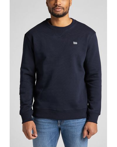 Lee Jeans Plain Crew Sweatshirt - Blue