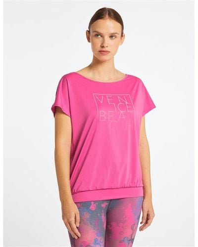 Venice Beach Sports T Shirt With Short Sleeves - Pink