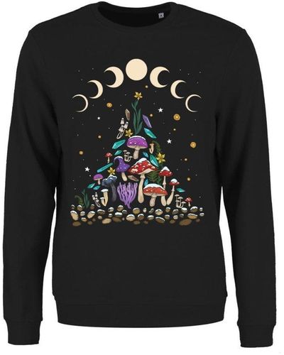 Grindstore Mystical Roots Solstice Christmas Sweatshirt - Black