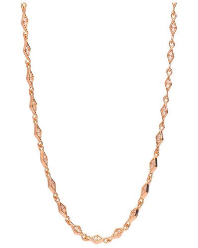 Pure Luxuries Gift Packaged 'piccard' 18ct Rose Gold Plated 925 Silver Necklace - Metallic