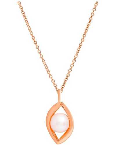 Pure Luxuries Gift Packaged 'jensen' 18ct Rose Gold Plated Sterling Silver Necklace - Metallic
