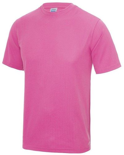 Awdis Just Cool Performance Plain T-shirt - Pink
