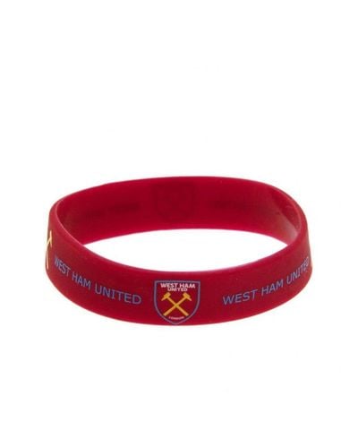 West Ham United Fc Official Silicone Wristband - Red