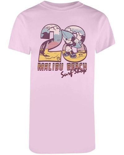 Disney Malibu Beach Mickey Mouse T-shirt - Pink