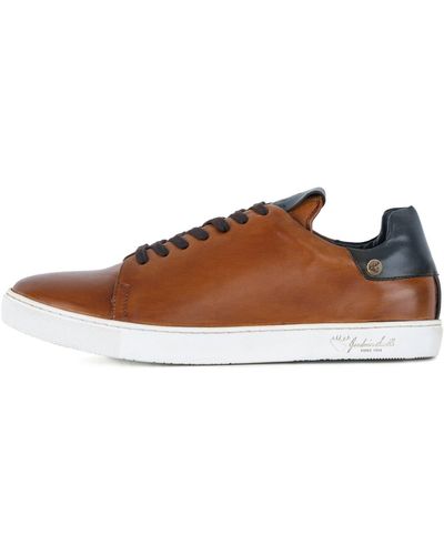 Goodwin Smith Leather Plimsoll - Brown