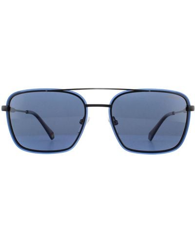 Polaroid Aviator Blue Grey Polarized Sunglasses