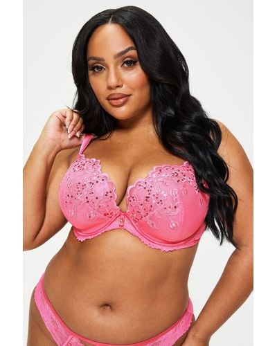 Ann Summers Icon Fuller Bust Dd+ Padded Plunge Pink
