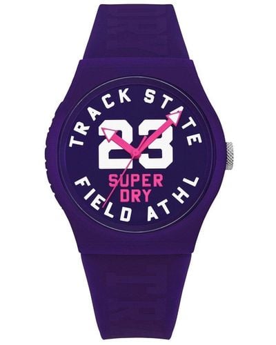 Superdry Urban Stainless Steel And Plastic/resin Fashion Watch - Syl182vv - Blue