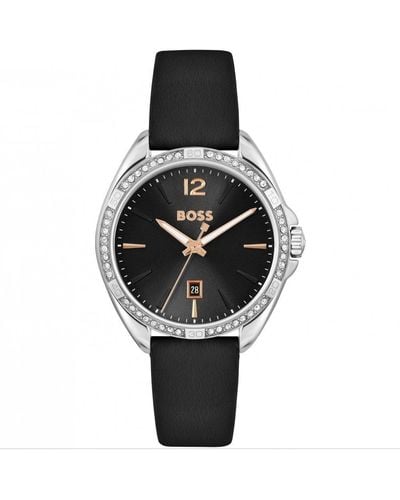BOSS Felina Stainless Steel Fashion Analogue Quartz Watch - 1502624 - Black