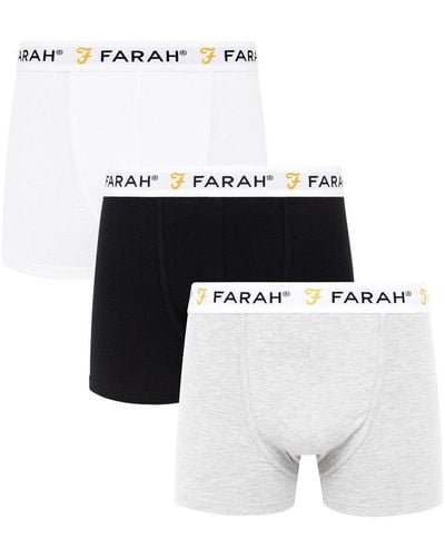Farah 3 Pack 'pullsy' Cotton Blend Boxers - White
