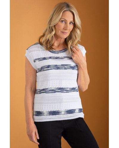 Anna Rose Knitted Tank Top - Blue