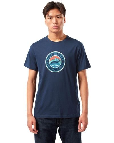 Craghoppers Cotton Blend 'mightie' Short Sleeve T-shirt - Blue