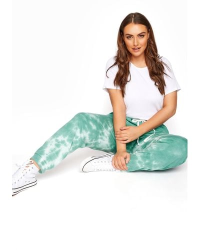 Yours Green Tie Dye Joggers