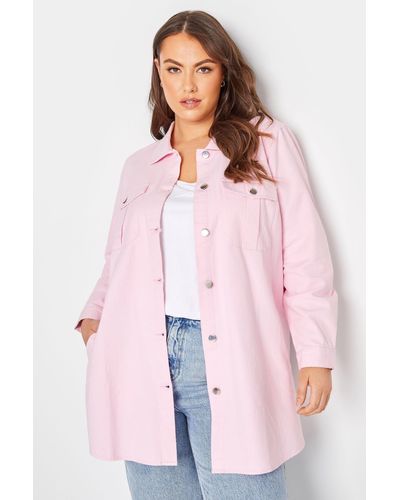 Yours Lightweight Shacket - Pink