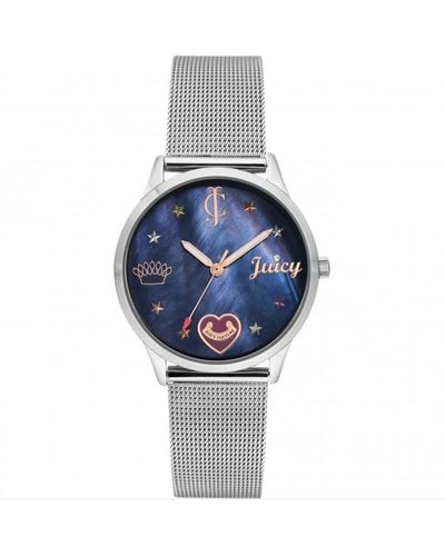 Juicy Couture Black Label Fashion Analogue Quartz Watch - Jc/1025bmsv - Blue