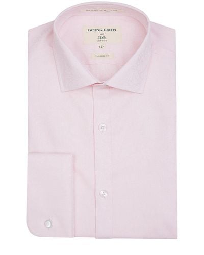 Racing Green Paisley Jacquard Shirt - Pink