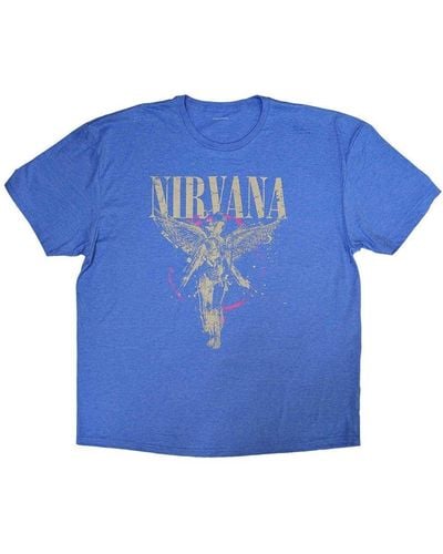 Nirvana In Utero Cotton T-shirt - Blue
