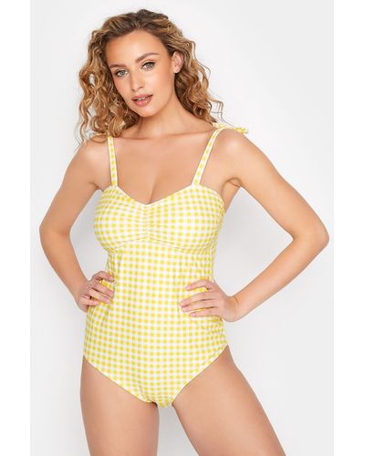 Long Tall Sally Tall Tie Shoulder Swimsuit - Yellow