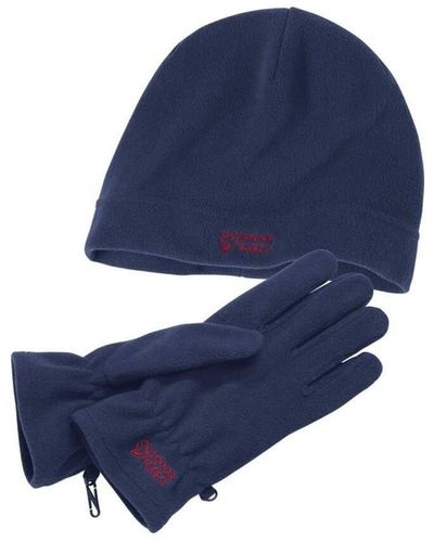 Atlas For Men Microfleece Beanie & Gloves Set - Blue