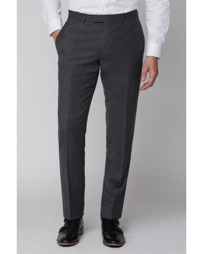 Racing Green Texture Suit Trousers - Blue