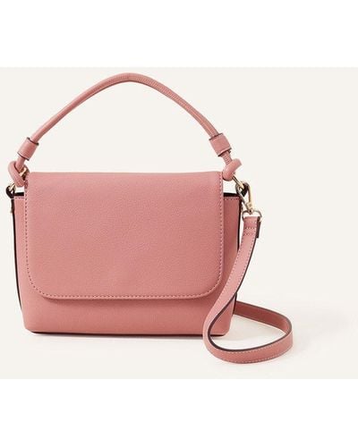 Accessorize Double Strap Handheld Bag - Pink
