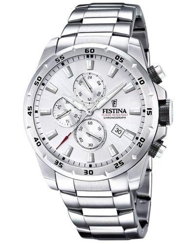 Festina Stainless Steel Classic Analogue Quartz Watch - F20463/1 - Grey