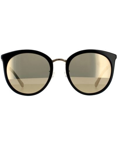 Moschino Round Black Ivory Multilayer Sunglasses - Brown