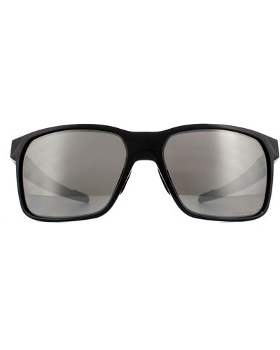 Oakley Rectangle Polished Black Prizm Black Polarized Sunglasses