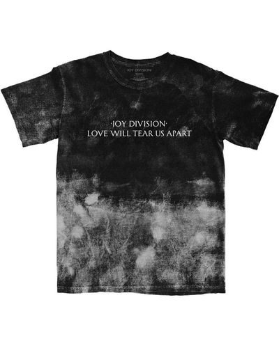 Joy Division Love Will Tear Us Apart Tie Dye T-shirt - Black