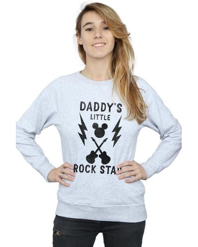 Disney Mickey Mouse Daddy ́s Rock Star Sweatshirt - White