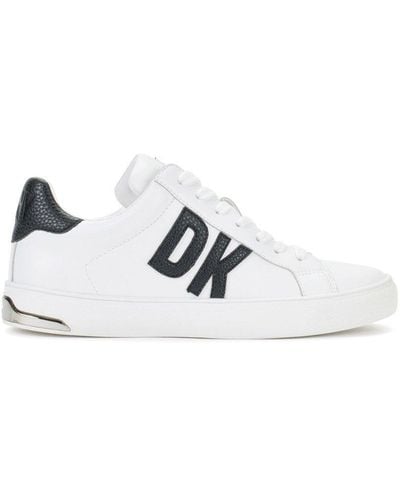 DKNY Abeni Lace Up Court Trainer White/black