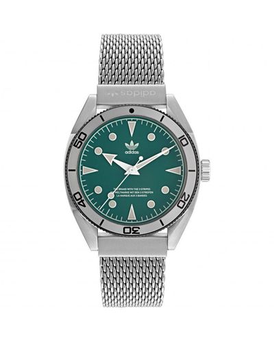 adidas Originals Edition Two Stainless Steel Fashion Analogue Quartz Watch - Aofh22005 - Green