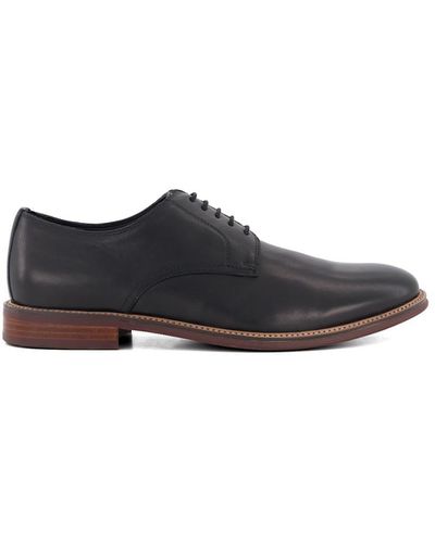 Dune 'stanley' Leather Lace Up Shoes - Black