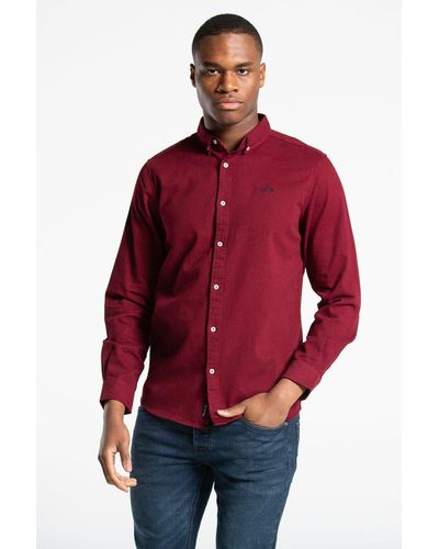 Tokyo Laundry Cotton Long Sleeve Shirt - Red